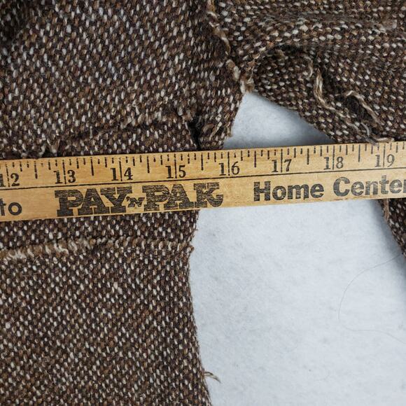 Vintage Fossil Women's S Frayed Tweed Open Blazer‎ Jacket Brown Old Money Preppy - Picture 3 of 10